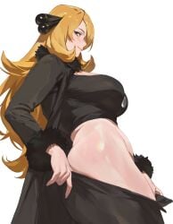1girls adult adult_female blonde blonde-haired_female blonde_female blonde_hair cynthia_(pokemon) enargeia enargeia5525 female female_focus female_only light-skinned_female light_skin long_hair long_hair_female mature mature_female mature_woman nintendo pokemon pokemon_(species) pokemon_champion solo solo_female solo_focus thick_thighs thighs