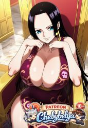 1girl absurdres ai_assisted ai_generated anime anime_style attractive beautiful beautiful_eyes beautiful_lighting best_quality black_hair blue_eyes breasts chebybelya cinematic_lighting curvy cute deep_skin detailed detailed_face detailed_skin digital_art dress earrings high_quality high_resolution highres huge_breasts jewelry long_hair looking_at_viewer masterpiece patreon patreon_username perfect_body sexy sharp_focus signature sitting slim_waist smile soft_lighting soft_shading solo stylized thick_thighs toned very_aesthetic vibrant_colors watermark wide_hips