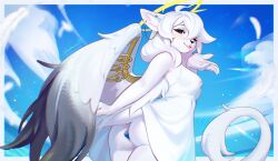 2026 anthro biped blush breasts butt buttplug claws clothed clothed_anthro clothed_female clothing digital_drawing_(artwork) digital_media_(artwork) domestic_cat felid feline felis female fingers fur hackainax hair hi_res looking_at_viewer mammal plug_(sex_toy) sex_toy smile solo tail teeth wings