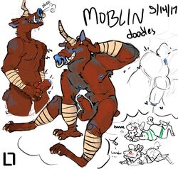 anthro anthro_only breath_of_the_wild drooling furry lazybutts lustylamb male_only moblin monster nintendo piercing saliva teeth the_legend_of_zelda tusks uncut video_games