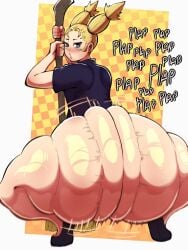 1girls ass big_ass big_butt blonde_hair butt clapping_ass clapping_cheeks dumptruck_ass dumptruck_butt hyper_ass jujutsu_kaisen luizinbk nishimiya_momo plap plapping plapping_ass plapping_big_butt plapping_butt shortstack thick_thighs twintails