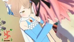 3d ass astolfo_(fate) balls_touching bed bedroom blush brown_hair cat_boy crossdressing dress embarrassed fate_(series) felix_argyle femboy frottage frotting gay gay_sex hand_on_face no_sound pink_eyes pink_hair pov re:zero_kara_hajimeru_isekai_seikatsu sfmslayer shy source_filmmaker tagme tail testicles touching_penises trap twink video yellow_eyes
