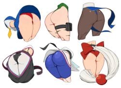 octavius_dp sakura_kasugano chun-li cammy_white juri_han manon_legrand mai_shiranui street_fighter street_fighter_6 capcom king_of_fighters 6+girls 6girls ass ass_focus big_ass bent_over clothing leotard dumptruck_ass from_behind female female_only female_focus panties pantyhose skirt huge_ass shorts fatal_fury ass_up thunder_thighs school_uniform schoolgirl thick_thighs thick_ass thick chinese_clothes