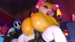 1girls 2futas 3d ahe_gao animated balls big_ass big_balls big_penis breasts_milk breedable_hips continue_after_cum continuous_ejaculation couch couch_sex cowgirl_position cum cum_in_pussy cum_inside dark-skinned_female dark_skin excessive_cum futa_on_female futanari hands-free large_butt lipstick lipstick_on_balls mario_(series) mask mesmerizing_ass nintendo nipples penis shy_gal sound super_mario_bros. tagme thick_ass thick_lips video wendy_o._koopa wyerframez yellow_body yellow_skin