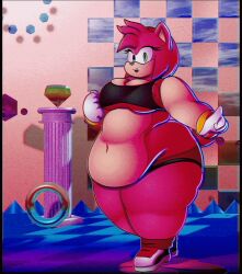 1girls 2d 2d_animation amy_rose animated anthro ass bbw belly bra bracelet breasts chaos_emerald chubby chubby_female dancing eulipotyphlan fat female female_focus female_only furry gem gif gloves green_eyes hedgehog hedgehog_humanoid hips jiggling_ass jiggling_belly jiggling_breasts large_ass large_breasts mobian_(species) nobody-64 overweight overweight_female pink_fur pink_hair ring rings sega solo sonic_(series) sonic_the_hedgehog_(series) sports_bra stomach thick_thighs thighs vaporwave wide_hips