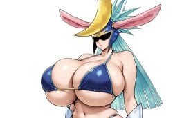 1girls ai_generated animal_ears big_breasts bikini blue_bikini breasts breasts_bigger_than_head breasts_bigger_than_torso cleavage covered_eyes crescent crescent_moon duel_monster duel_monsters eyes_covered eyes_covered_by_shadow female female_focus female_only first_porn_of_character gloves hair helmet huge_breasts illustrious_(stable_diffusion) konami massive_breasts moon_magician no_eyes rabbit_ears shonen_jump shounen_jump sideboob simple_background small_bikini solo solo_female solo_focus tagme teal_hair teal_hair_female thong underboob upper_body weekly_shonen_jump weekly_shounen_jump white_background white_gloves yu-gi-oh! yu-gi-oh!_zexal