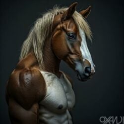 ai_generated animated anthro balls equid equine furry horse male mammal oxandi realistic sheath short_playtime simple_background tagme video wet