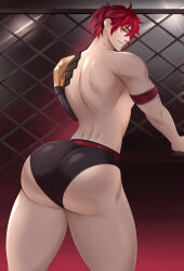 bara bara_ass bara_body bubble_ass bubble_butt gasaiv gay looking_at_viewer looking_back looking_back_at_viewer male male_only showing_ass showing_off
