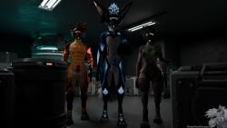 3d_(artwork) absurd_res animal_genitalia animal_penis anthro balls barely_visible_genitalia barely_visible_vulva barrel black_body black_fur black_hair black_nipples blender_(artwork) blender_eevee_(artwork) blue_body blue_fur blue_penis breasts brown_body brown_fur canine_genitalia canine_penis crate digital_media_(artwork) dragon drone ear_piercing erection female fur genitals glowing glowing_markings green_hair group hair hi_res hyena industrial_background industrial_piercing kinktober kinktober_2025 knot knotted_penis male mammal markings mostly_nude mythological_creature mythological_scalie mythology nipple_piercing nipple_ring nipples orange_body orange_fur orange_hair orange_scales penis piercing red_penis rexouium ring_piercing scales scalie science_fiction sheath somesnowleopard tan_body tan_fur traffic_cone trio visor vulva white_body white_fur