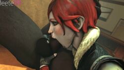 3d animated balls_deep borderlands borderlands_2 crying cum dark-skinned_male deepthroat fellatio hand_on_head interracial leeterr lilith_(borderlands) no_sound oral red_hair siren_(borderlands) snot source_filmmaker straight throat_barrier video yellow_eyes