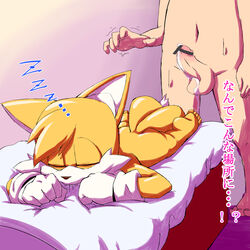 ass balls giga_(artist) male male_only penis precum sleeping sonic_(series) tails