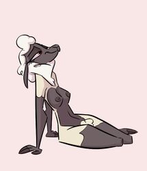 anthro caprine female fluttershythekind jewene_the_eve leaning leaning_back mammal nude pinup pose sheep