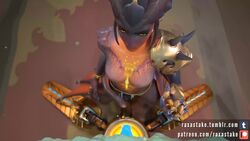 3d alternate_costume animated balls big_penis blender cum cum_drip cum_in_mouth cumshot deepthroat dragon_symmetra erection fellatio female foreskin handjob male no_sound oral overwatch penis penis_kiss pov raxastake straight symmetra testicles uncut video