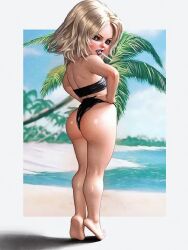 ass_focus beach big_ass black_bikini swimsuit tagme tiffany_valentine-ray