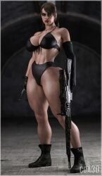 3d ass big_ass big_breasts breasts cga3d curvaceous curvy curvy_female curvy_figure erotichris female female_only metal_gear_solid metal_gear_solid_v muscular muscular_female quiet_(metal_gear) thick_thighs