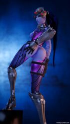 3d ass big_ass big_butt blender breasts butt female female_only fritzhq hand_on_ass hand_on_butt legs long_hair looking_back mouth_open open_mouth overwatch pussy solo solo_female widowmaker