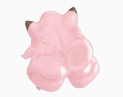 ambiguous_gender ass big_butt cellulite clefairy generation_1_pokemon huge_butt nintendo pink_body pink_skin pokemon pokemon_(species) short_stack solo tail teapot_(body_type) thick_thighs wide_hips wings