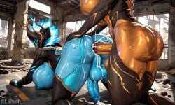 ai_generated cum cum_in_ass ember_heirloom_(warframe) futanari warframe