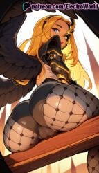 1girls 2025 ai ai_assisted ai_generated angel angel_wings anime anime_girl anime_style artist_name ass ass ass_focus big_ass big_butt bird_tail bird_wings black_feathers black_wings blonde_hair blue_eyes booty brown_wings bubble_ass bubble_butt buttocks cameltoe curvy_ass curvy_butt cute_ass dark-skinned_female dark_skin electroworld feathered_wings feathers female firm_ass fishnet_legwear fishnets from_behind halo harpy hi_res high_quality high_resolution highres juicy_ass juicy_butt large_ass long_hair looking_at_viewer looking_back megami_tensei mini_wings multicolored_wings multiple_wings naamah_(megami_tensei) patreon patreon_username perfect_ass plump_ass round_ass sexy_ass shin_megami_tensei shin_megami_tensei_v shin_megami_tensei_v:_vengeance single_wing solo spread_wings stable_diffusion tail_feathers talons tight_ass voluptuous_ass watermark white_wings winged_arms wings yellow_wings