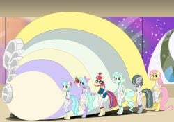 anthro big_breasts blaster blush breast_chart breasts breasts_on_floor clothing coco_pommel_(mlp) earth_pony female females_only flashequestria flitter_(mlp) fluttershy_(mlp) group_shot huge_breasts hyper hyper_breasts impossibly_large_breasts jumpsuit marble_pie_(mlp) moondancer_(mlp) my_little_pony planet raygun salute show_accurate show_accurate_anthro show_accurate_porn size_comparison space space_station spacesuit the_council_of_shy_ponies the_sweet_shy_&_stacked_super_star_squad unguligrade_anthro vapor_trail_(mlp)