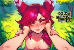 ahri ahri_(league_of_legends) ai_assisted ai_generated league_of_legends league_of_legends:_wild_rift nay_juno vastaya xayah yuri