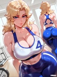 1girls ai_generated ass breasts cleavage difuxer female female_focus female_only invisible_woman invisible_woman_(marvel_rivals) large_ass large_breasts light-skinned_female light_skin looking_at_viewer marvel marvel_rivals midriff solo sue_storm thighs wide_hips