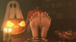 3d 3d_(artwork) 3d_animation animated barefoot black_lipstick clothed feet feet_focus female foot_fetish foot_focus halloween lipstick locorememory long_toenails mp4 painted_nails painted_toenails pov pumpkin soles sound text video