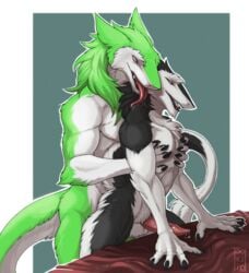 anal balls cum cum_drip dripping duo epsilon erection from_behind_(disambiguation) furry male male_only neverneverland nul penis sergal sex tongue yaoi