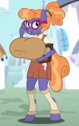 anthro big_breasts breasts canterlot earth_pony female flashequestria frazzle_rock_(mlp) huge_breasts impossibly_large_breasts my_little_pony pony show_accurate show_accurate_anthro solo solo_female unguligrade_anthro