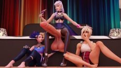 1futa 2girls 3d akali balls big_balls erection evelynn femsub futadom futanari huge_balls hyper hyper_penis league_of_legends monikart penis penis_awe riot_games riven