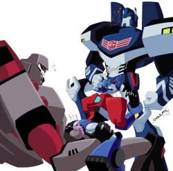 3boys cum_in_ass cum_in_mouth cum_inside cuntboy deepthroat dubious_consent gay gay_sex holding_head intersex knot male male_only megatron moaning non-human optimus_prime sitting_on_lap snowydroop spitroast threesome throat_bulge transformers transformers_animated ultra_magnus unusual_cum