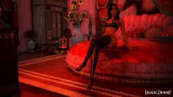 3d arab_female arabian_female bdo beurette bisexual black_desert black_desert_online black_hair black_pantyhose commentary_request daddy_kink dark-skinned_female degradation exposed french_arab fucktoy game_screenshot humiliation irl_character latex latex_panties sexslave slutty_pose submissive yourbdoslave