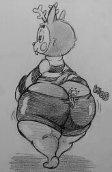 2024 2boys anthro anthro_only ass ass_focus big_ass big_butt buckteeth butt_crack butt_focus clothed clothed_male clothes clothing deer deer_antlers deer_ears deer_tail eyes_half_open fat_ass fat_butt fauxtellno1 fauxtellno1_(artist) furry furry_male furry_only gay half-closed_eyes happy_tree_friends heart heart_symbol huge_ass huge_butt hyper long_sleeves macro male male/male male_only mammal micro micro_in_underwear mime mime_(htf) mondo_media monochrome onomatopoeia original_character rat round_ass round_butt shirt short_shorts shorts simple_background size_difference sketch small_tail smile smiling striped_shirt stripes teapot_(body_type) text thick_ass thick_thighs thighs traditional_media_(artwork) white_face wide_hips wide_thighs wobble wobbling_ass