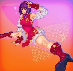 1girls athena_asamiya athletic athletic_female big_ass big_breasts bike_shorts boots busty cashumeru clothed collar cute cute_face dress female flexible gloves hair_ornament headband headwear heel_boots heels king_of_fighters legs_spread light-skinned_female light_skin looking_at_viewer necklace one_eye_closed painted_nails pale-skinned_female pale_skin pink_eyes purple_eyes purple_hair short_hair shorts skirt smile smiling_at_viewer split split_form splits spread_legs thick thick_legs thick_thighs thighs tied_hair voluptuous voluptuous_female wink