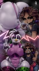 2girl 2girls after_rimming aged_up animatronic anus anus_juice ass_bigger_than_head ass_focus butt butt_crack cassie_(fnaf) clothed crying dumptruck_ass ear_piercing fat fat_ass female female_only five_nights_at_freddy's five_nights_at_freddy's:_security_breach glamrock_chica glamrock_chica_(fnaf) huge_ass huge_breasts hyper_ass nipples_visible_through_clothing no_bra no_underwear peace_sign pepitocuario123 revealing_clothes rimjob rimming saliva saliva_trail scott_cawthon sideass teasing thick_thighs