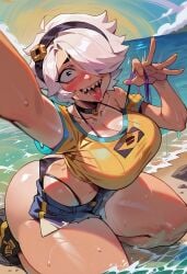 ai_generated ass beach brawl_stars brazilian brazilian_female brazilian_miku colette_(brawl_stars) huge_ass huge_breasts huge_thighs pov willowlover071