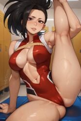 ai_generated ass big_breasts breasts curvy_female maxartison momo_yaoyorozu my_hero_academia thick_thighs