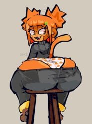 1girls anthro bloons_td_6 bloons_tower_defense bottom_heavy clothed colored errantheart huge_ass hyper hyper_ass ineffective_clothing monkey monkey_girl orange_fur orange_hair orange_panties panties rosalia_(bloons_tower_defense) solo solo_female