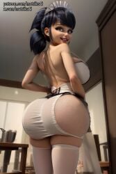 ai_generated big_breasts cleavage cleavage_overflow disney disney_channel dress enormous_breasts female gigantic_breasts huge_breasts human hyper_breasts large_breasts maid maid_apron maid_outfit maid_uniform marinette_cheng marinette_dupain-cheng massive_breasts miraculous_ladybug seductive solo thick_thighs wide_hips