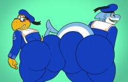 2boys big_ass bubble_butt colelucario huge_ass tagme tanookers thick_thighs wide_hips