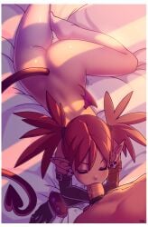 ass blowjob cock_ring disgaea etna red_hair tail wings