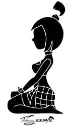 1girls black_and_white danny_phantom nickelodeon sam_manson silhouette solo timmy22222001