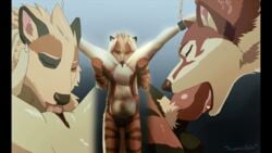 animated arcanine canine closed_eyes fellatio female husky male mammal mensies nintendo oral pokemon pokemon_(species) sex trunchbull video_games