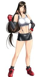 brown_hair earrings female final_fantasy_vii red_eyes suspenders ticuwabu2gou tifa_lockhart