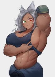 armpits flexing muscular_female zeph505