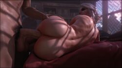 anus ass ass_focus ass_grab bed bedroom bubble_butt ciri completely_nude female green_eyes light-skinned_female light-skinned_male male mascara nude penetration penis penis_in_pussy pubic_hair pussy scar sex testicles the_witcher_(series) the_witcher_3:_wild_hunt tomoganim vaginal_penetration vaginal_sex white_hair