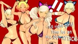 3d animal_print ann_takamaki bad_end big_breasts bikini blonde_hair cat_ears corruption curvaceous dark-skinned_female enemy_conversion female female_only gyaru haru_okumura kasumi_yoshizawa koikatsu large_ass large_breasts leg_tattoo leopard_print lordem makoto_niijima netorare ntr persona persona_5 sumire_yoshizawa tanned yellow_eyes