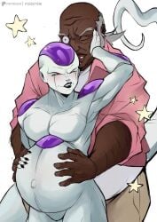 2boys cuntboy dark_skin dragon_ball_z frieza pregnant tagme