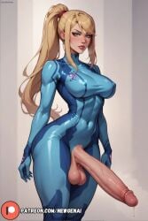 1futa 1futanari ai_generated big_balls big_breasts curvy curvy_figure fantasy fit fit_futanari futa_only futa_penis futadom futanari hourglass_figure huge_balls huge_breasts huge_cock hyper_penis large_penis latex latex_clothing latex_gloves latex_suit light-skinned_futanari light_skin looking_at_viewer massive_penis metroid milf mommy mommy_dom mommy_kink newgenai penis_to_the_knees pov pov_eye_contact samus_aran solo_futa thick thick_legs thick_thighs tight_clothes tight_clothing tight_fit veins veins_on_dick veiny zero_suit_samus