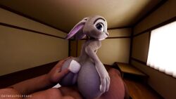 anthro anthro_penetrated big_ass cum_inside furry inflation judy_hopps missionary_position oatmealpecheneg reverse_cowgirl_position size_difference tagme vaginal_penetration video zootopia